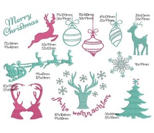 Stickserie - Weihnachts Silhouette